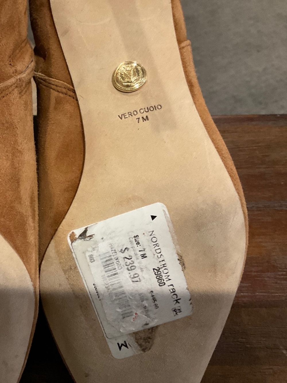 Veronica Beard Kelby Ankle Bootie Hazelwood Suede Size 7 - Picture 8 of 8